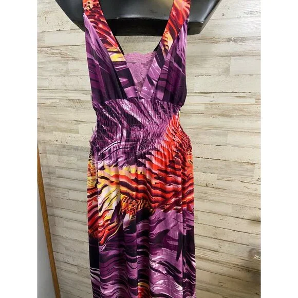 TC Fashion Women’s Multicolor Sleeveless Midi Dress Size S - Picture 2 of 4
